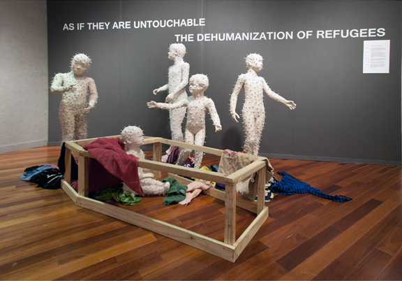 as if they are untouchable; installation